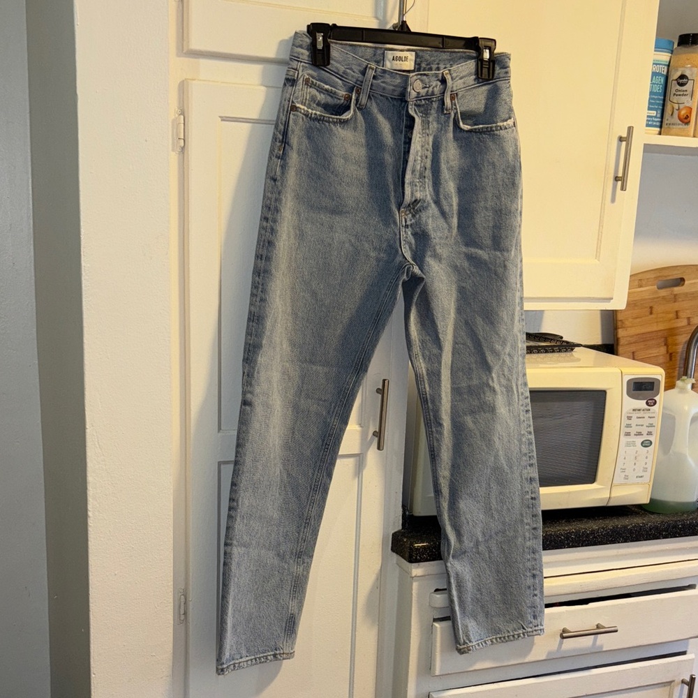 AGOLDE Light Blue button fly Straight Jeans 27